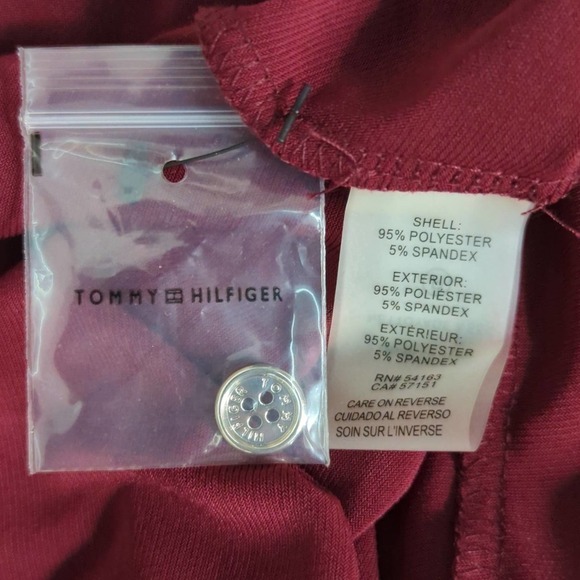Tommy‎ Hilfiger Womens Top Cold-Shoulder Long Sleeve Round Neck Stretch Red S - Picture 6 of 8